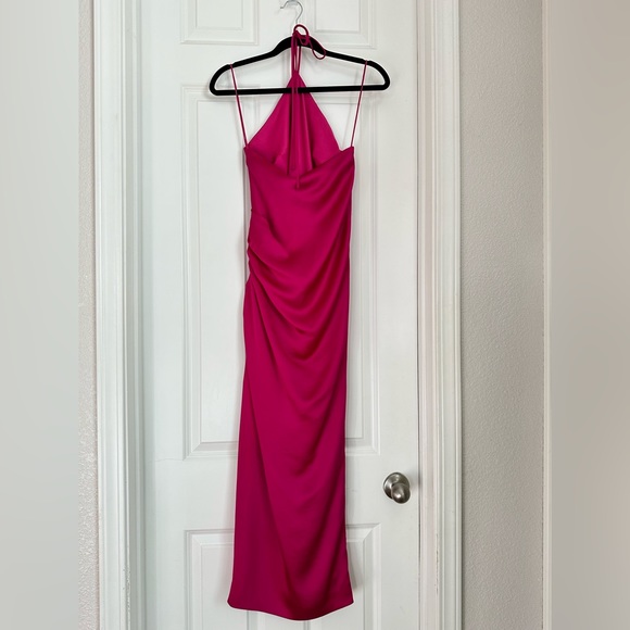 Jonathan Simkhai Hansel Satin Dress in Bougainvillea, size 0 NWT! - Picture 8 of 13